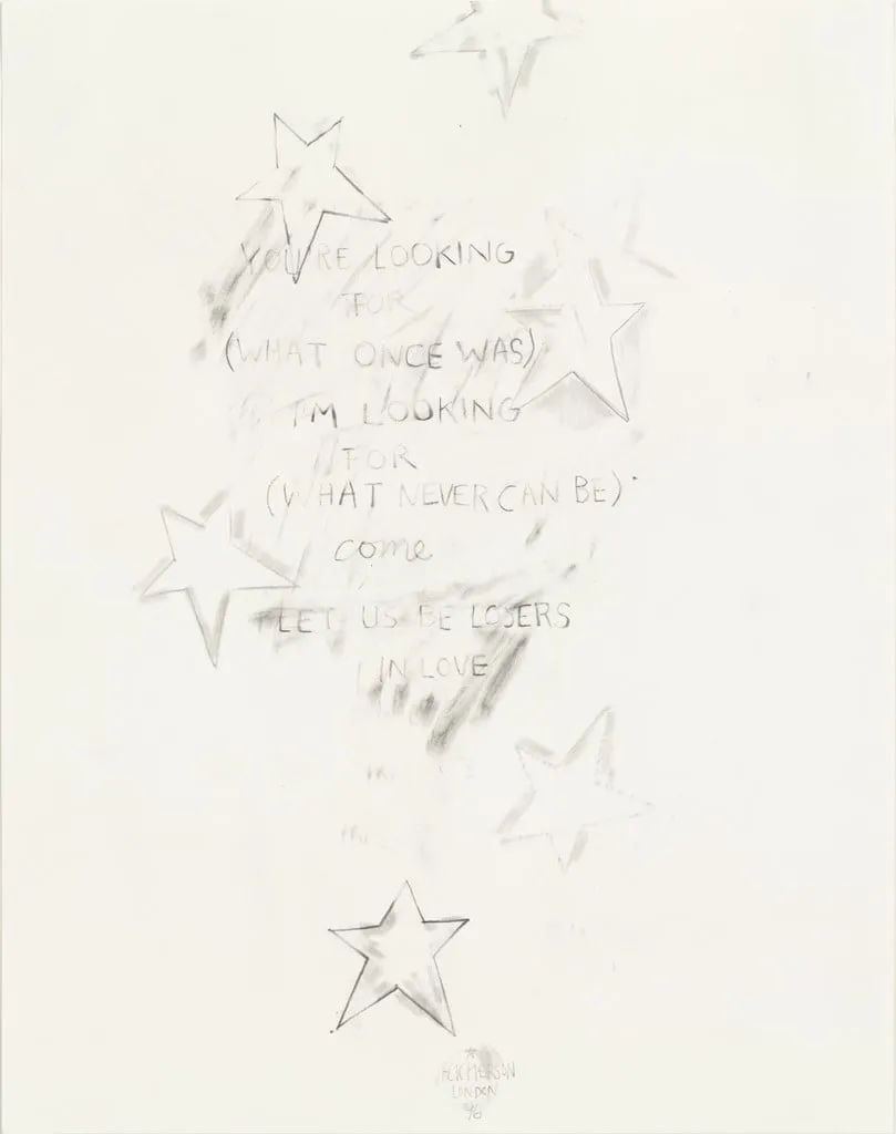 Untitled, by Jack Pierson, graphite, 1996