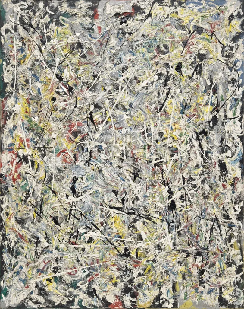 Untitled, by Jackson Pollock, oil, 1954