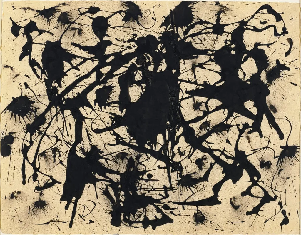 Untitled, by Jackson Pollock, ink, 1950