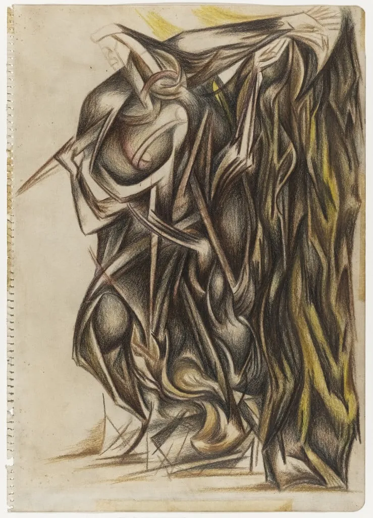 Untitled, by Jackson Pollock, graphite, 1940