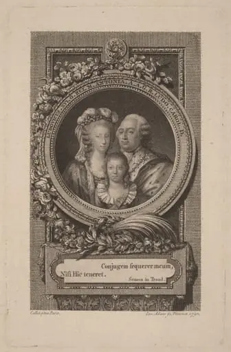 Louis XVI, Marie-Antoinette, and Louis-Charles, by Jacob Adam