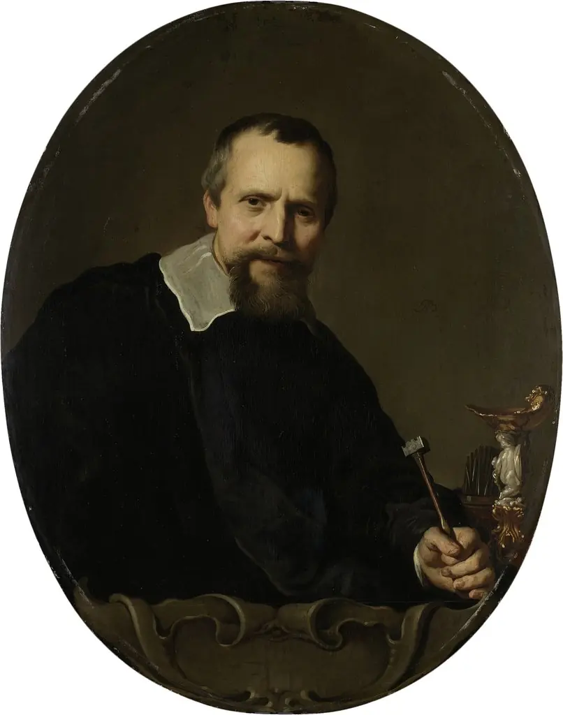 Jan Lutma (1584/85-1669). Amsterdam silversmith, by Jacob Adriaensz Backer