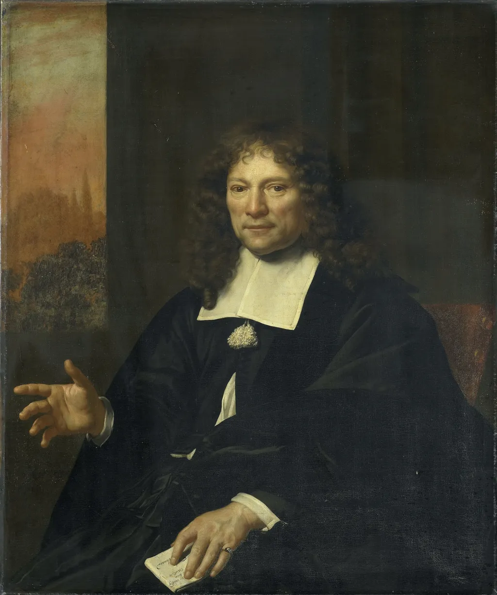 Portrait of Daniel Nellius, elder of the Remonstrant church and sampling official of Alkmaar, by Jacob Adriaensz Backer, oil
