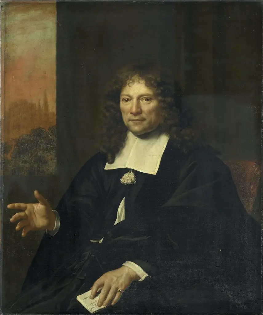 Portrait of Daniel Nellius, elder of the Remonstrant church and sampling official of Alkmaar, by Jacob Adriaensz Backer