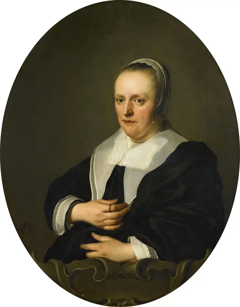 Sara de Bie. Jan Lutma's second wife (1638), by Jacob Adriaensz Backer