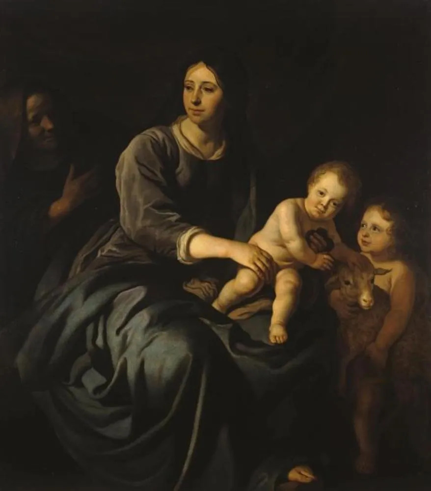 The Virgin Mary with the Infant Christ, St Elizabeth and St John the Baptist, by Jacob Adriaensz Backer, oil, 1650