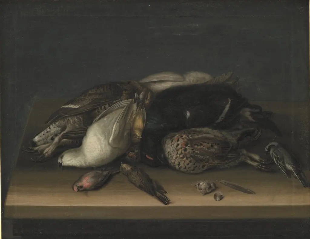 Wildfowl on a Wooden Table, by Jacob Biltius