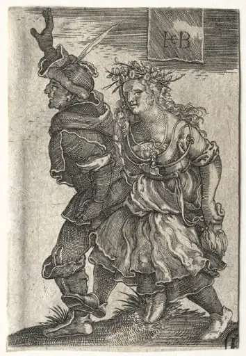 A Dancing Couple of Peasants, by Jacob Binck