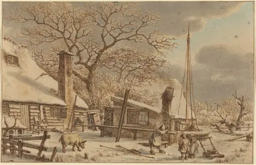 Farmyard in Winter, by Jacob Cats