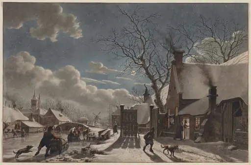 Winter Night in a Dutch Town, by Jacob Cats