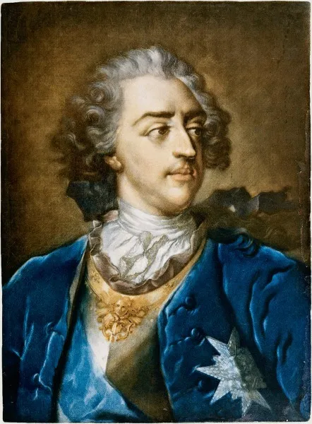 Portrait of Louis XV (1710-1774), by Jacob Christoph Le Blon, unspecified, 1739