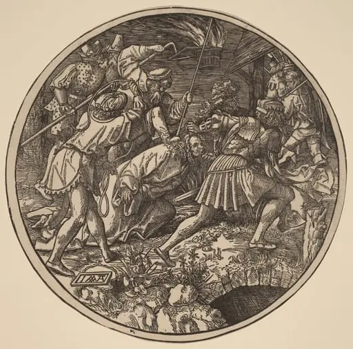 Christ Led Away After His Arrest, by Jacob Cornelisz van Oostsanen
