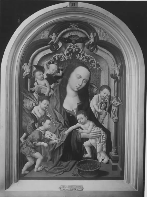 Maria mit Kind und musizierenden Engeln (Werkstattkopie), by Jacob Cornelisz van Oostsanen, 1524