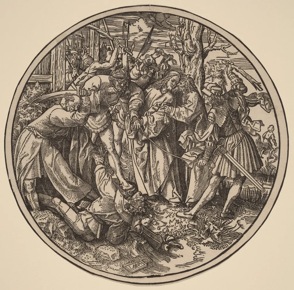 The Betrayal of Christ, by Jacob Cornelisz van Oostsanen, ink, 1512