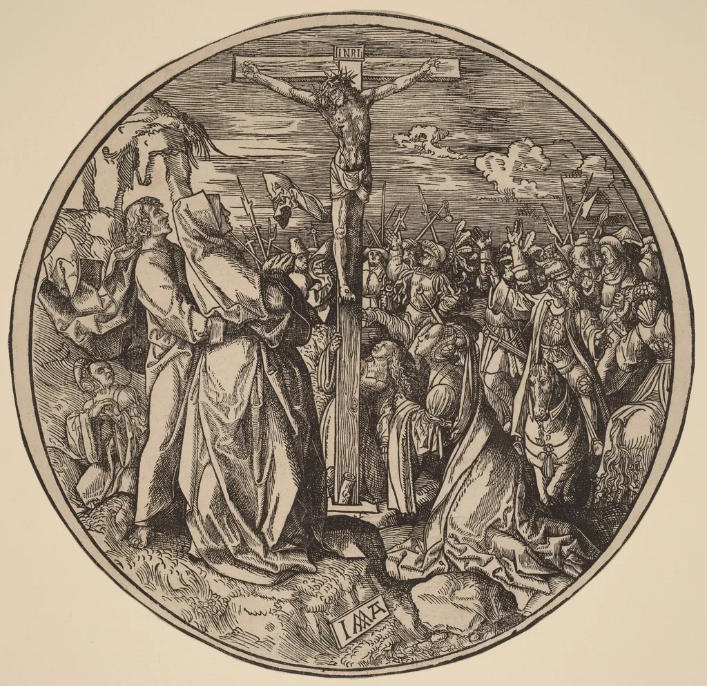 The Crucifixion, by Jacob Cornelisz van Oostsanen, ink, 1514