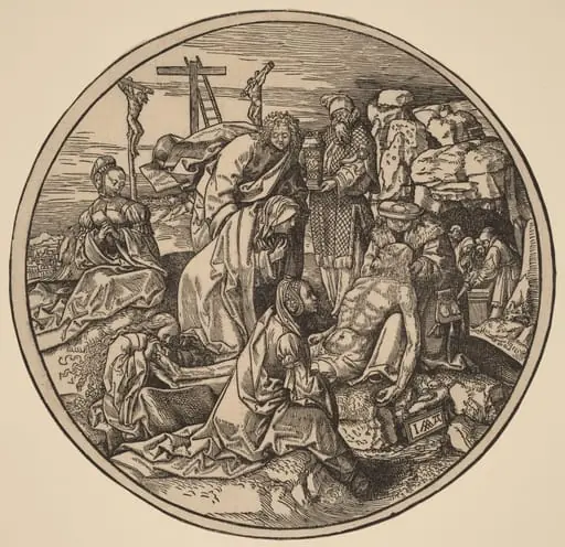 The Lamentation and Entombment, by Jacob Cornelisz van Oostsanen