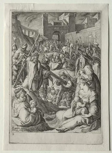 Passion Set: Christ Carrying the Cross, by Jacob de Gheyn II