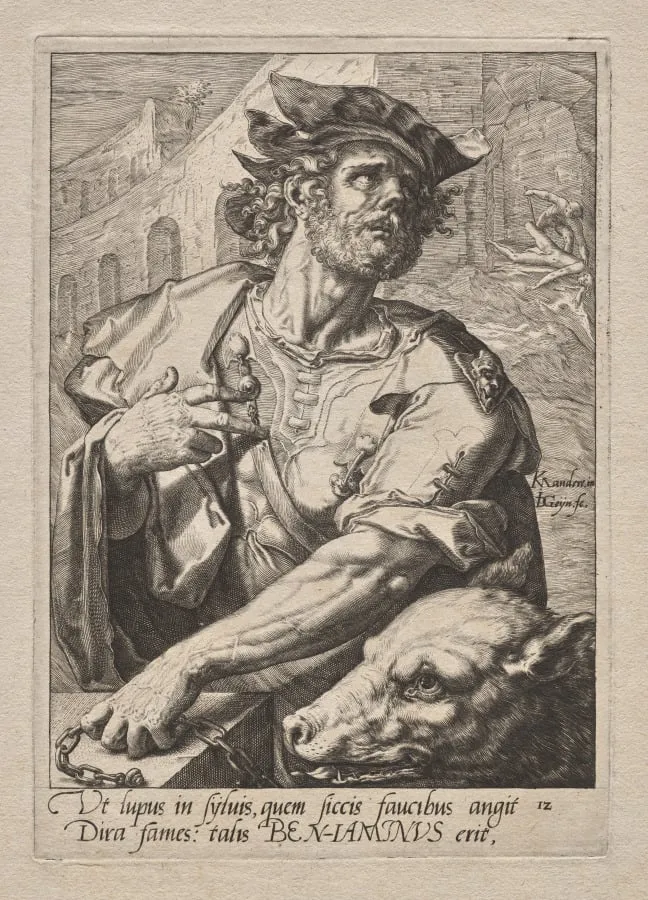 Plate 12: Benjamin, by Jacob de Gheyn II, 1589