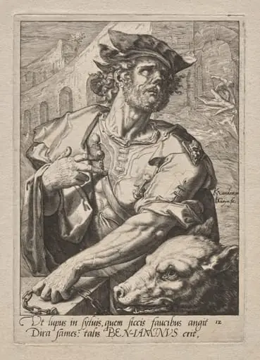 Plate 12: Benjamin, by Jacob de Gheyn II