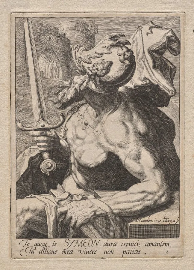 Plate 3: Simeon, by Jacob de Gheyn II, 1589