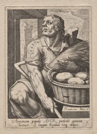 Plate 9: Asher, by Jacob de Gheyn II