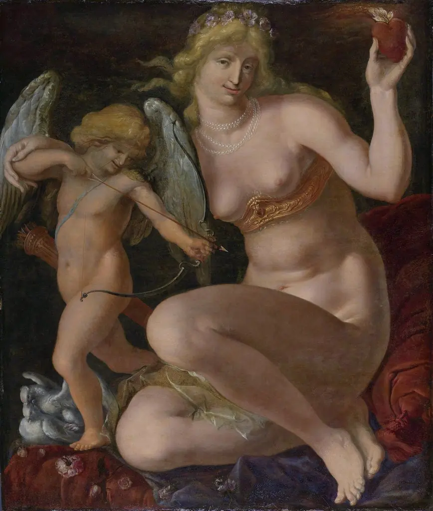 Venus and Cupid, by Jacob de Gheyn II