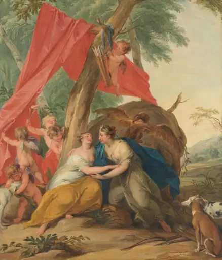 Jupiter, Disguised as Diana, Seducing the Nymph Callisto, by Jacob de Wit