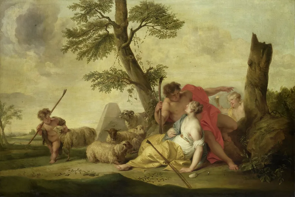 Paris and Oenone, by Jacob de Wit, oil, 1737