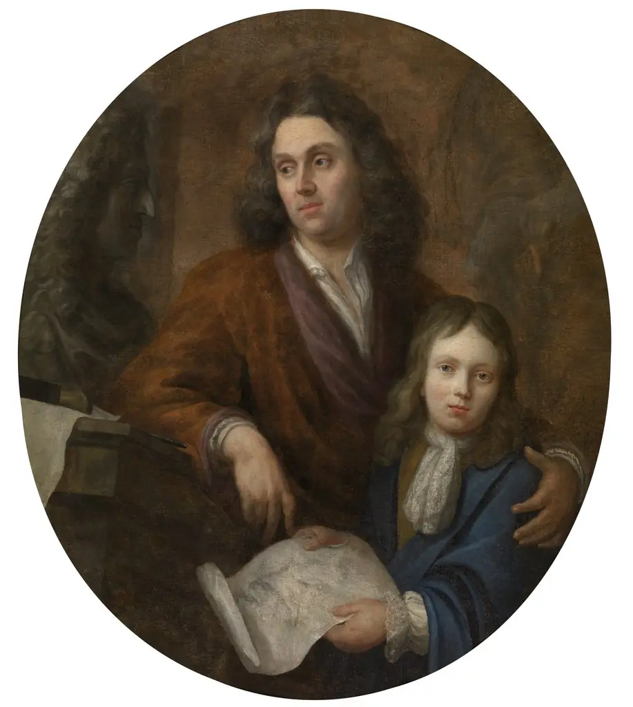 The Sculptor Willem Kerricx and his Son Willem Ignatius, by Jacob Denys