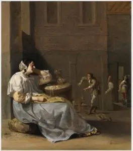 Interior with a Woman Sleeping, by Jacob Duck