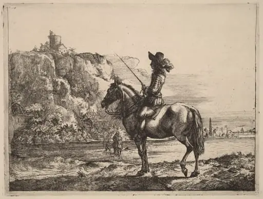 River Landscape with Horseman, by Jacob Duck