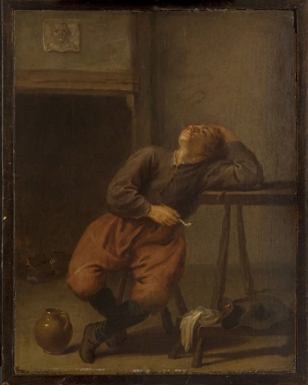 Smoker, by Jacob Duck, oil, 1650