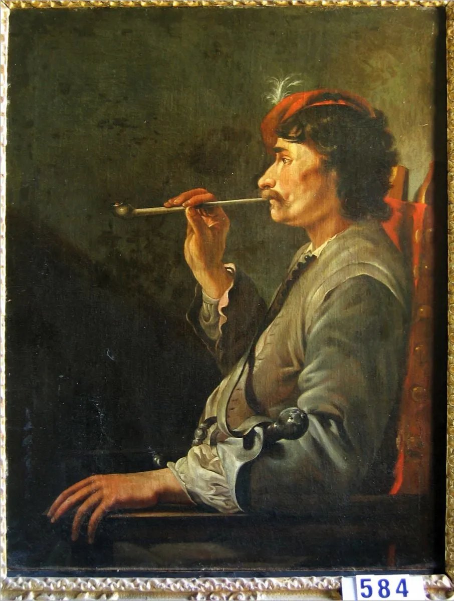 Soldat fumând, by Jacob Duck, unspecified, 1643