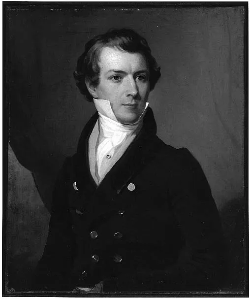 Man in a Yellow Waistcoat, by Jacob Eichholtz, oil, 1824