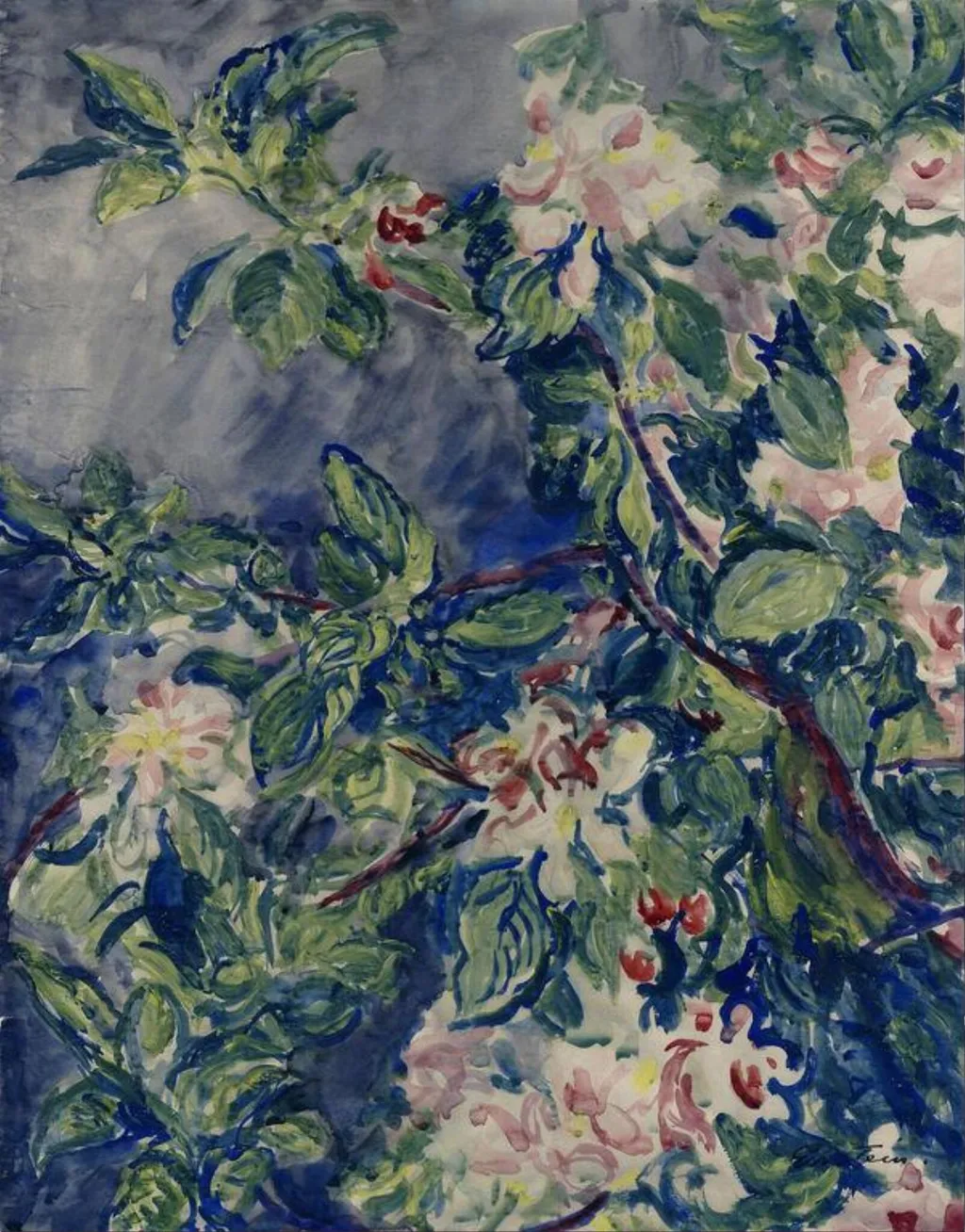 Blossom, by Jacob Epstein, watercolor, 1933