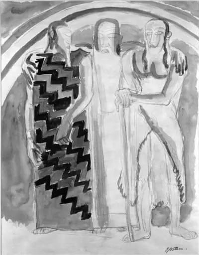 Noah and his sons, by Jacob Epstein