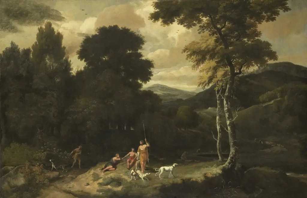 Landscape with hunters, by Jacob Esselens