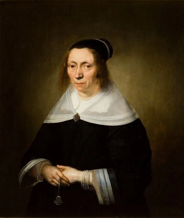Portrait of a Woman holding a Fan, by Jacob Gerritsz Cuyp, oil, 1649