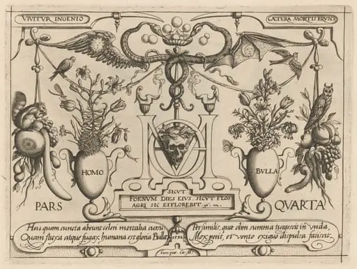 Archetypa studiaque patris Georgii Hoefnagelii [Part 4, Title Page], by Jacob Hoefnagel