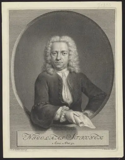 Portrait of Nicolaas Struyck, by Jacob, Houbraken