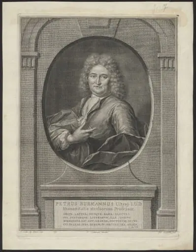 Portrait of Petrus Burmannus, Professor of Humanities, by Jacob, Houbraken