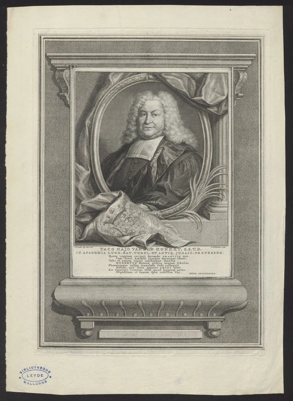 Portrait of Taco Hajo van den Honert, by Jacob, Houbraken, unspecified, 1750