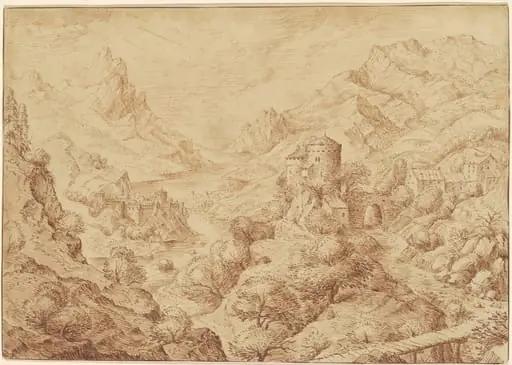 Panoramic River Landscape, by Jacob I Savery