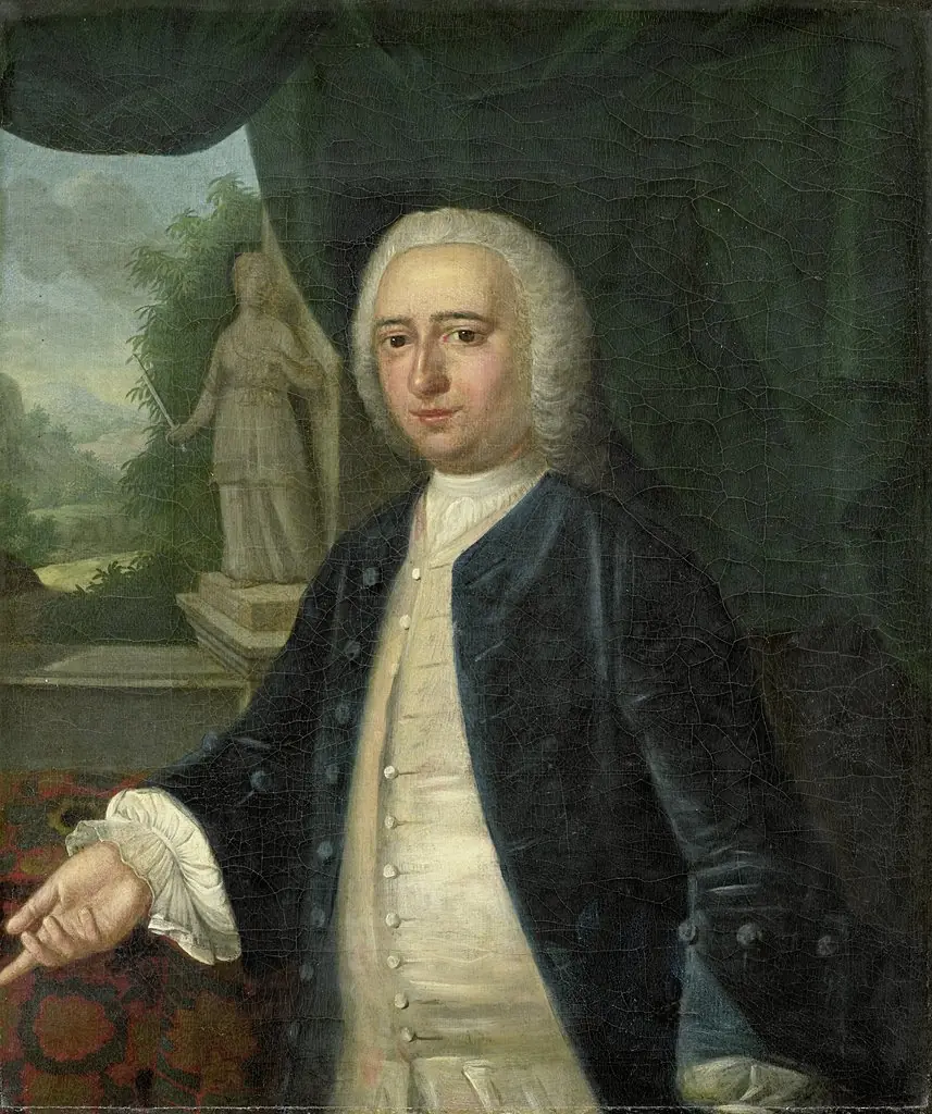 Portrait of Johan Willem Parker, Lord of Saamslag, Geersdijk, Wissekerke, Cats and Soelekerke, Burgomaster of Middelburg, Deputy of Walcheren in Zeeland, by Jacob Jan Nachenius