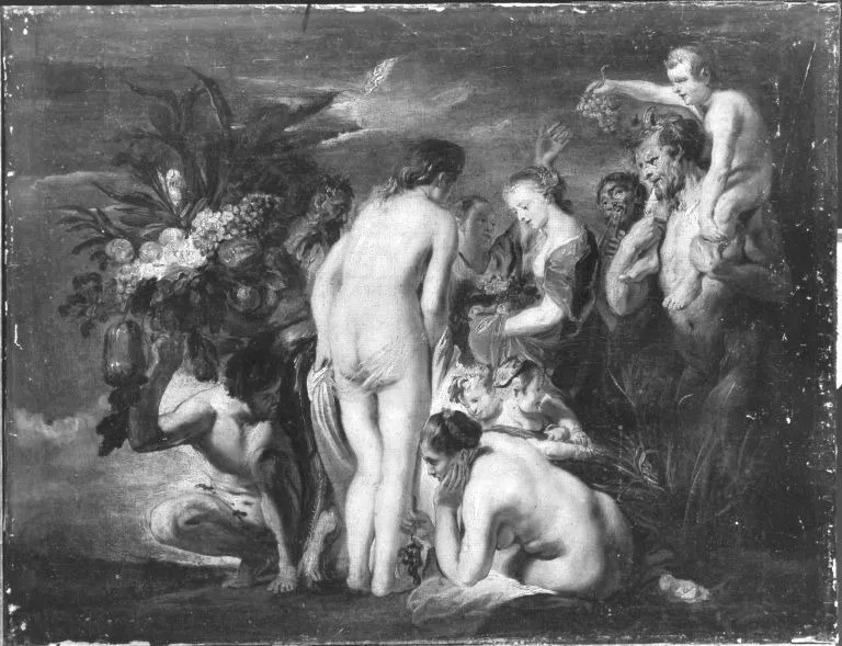 Allegorie der Fruchtbarkeit (Huldigung an Pomona) (Kopie nach), by Jacob Jordaens, unspecified, 1635