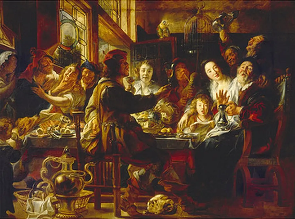 As the old sing so the young chirp, by Jacob Jordaens