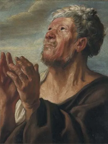 Bust of an Apostle, by Jacob Jordaens, oil, 1640