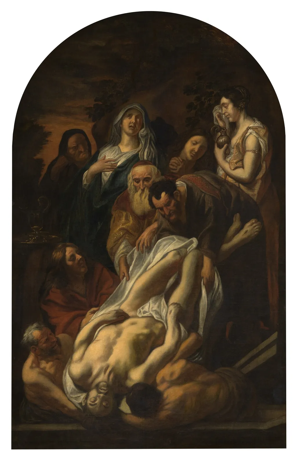 Christ's Entombment, by Jacob Jordaens, oil, 1665