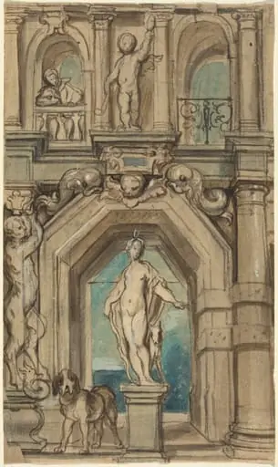 Design for a Wall Decoration [recto], by Jacob Jordaens