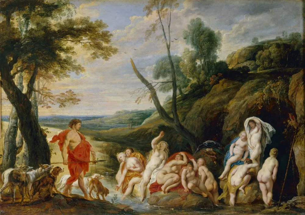 Diana and Actaeon, by Jacob Jordaens, oil, 1650